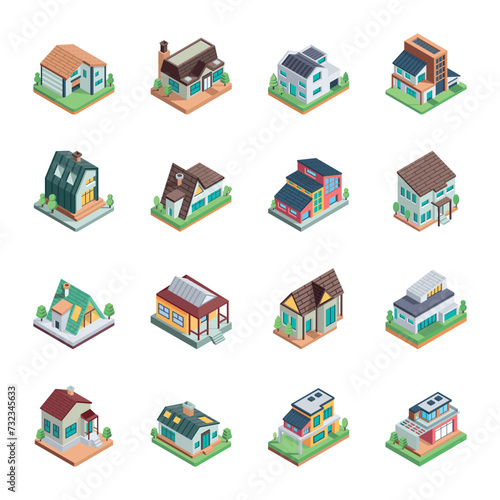 Houses Buildings Icons

