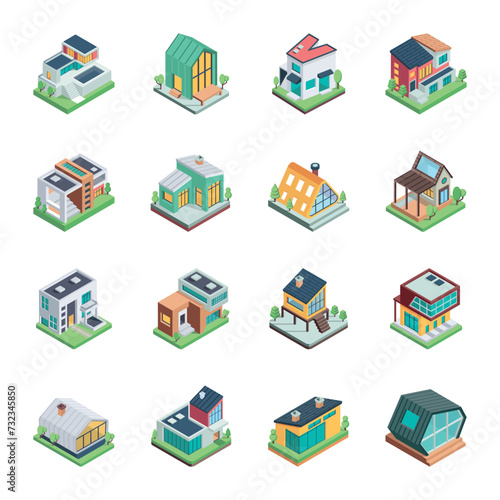 Modern Buildings Icons

