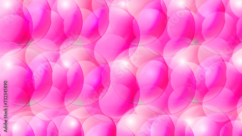 pink background with bubbles geometric circles 