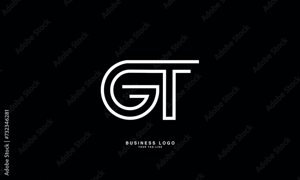 GT, TG, G, T, Abstract Letters Logo Monogram GT, TG, G, T, Abstract Letters Logo Monogram