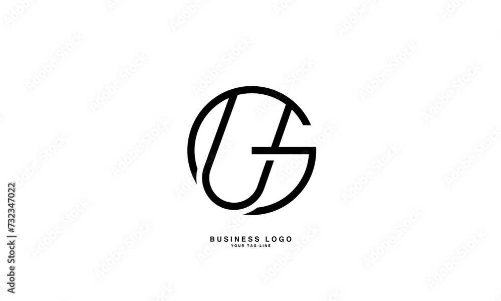 GU, UG, G, U, Abstract Letters Logo Monogram GU, UG, G, U, Abstract Letters Logo Monogram
