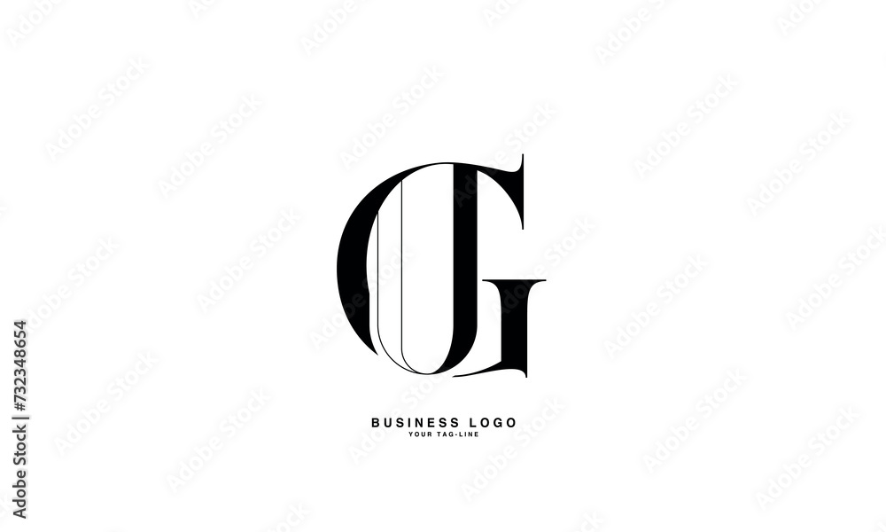 GU, UG, G, U, Abstract Letters Logo Monogram GU, UG, G, U, Abstract Letters Logo Monogram
