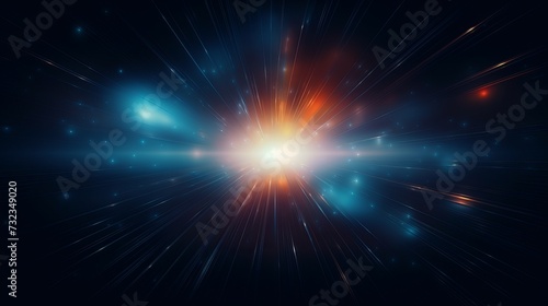 Easy to add lens flare effects for overlay designs or screen blending mode to make high-quality images. Abstract sun burst, digital flare, iridescent glare over black background