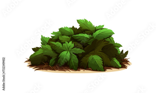 Pile of leafs vector illustration isolated