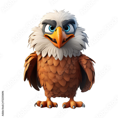 Eagle cartoon character on transparent Background © Transparent-World