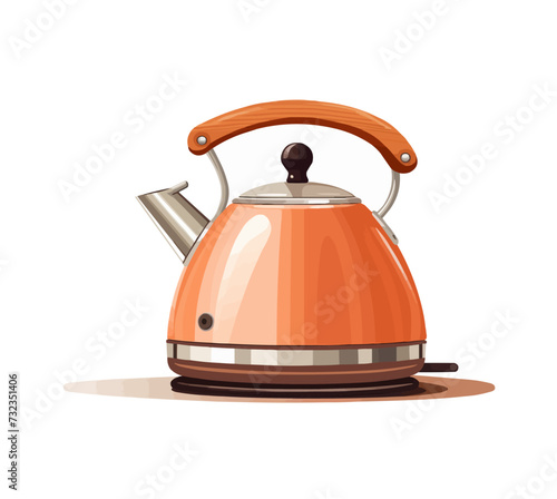 Vector illustration of kettle isolated