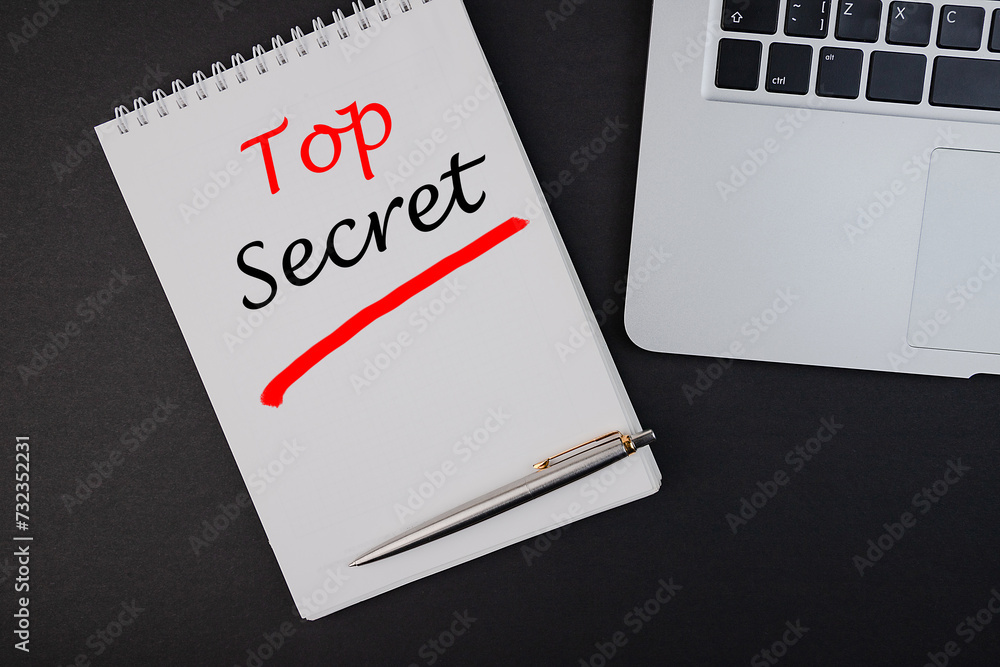 A manila folder with the faded words Top Secret on the front, isolated on a white background with clipping path.
