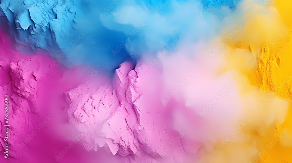 Happy Holi festival concept in India, colorful powder background