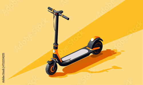 electric scooter isometric vector flat isolated illustration