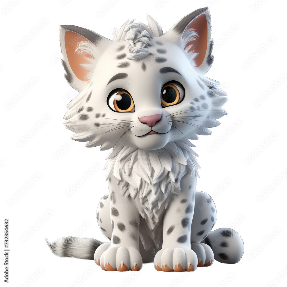 Lynx cartoon character on transparent Background Lynx cartoon character on transparent Background