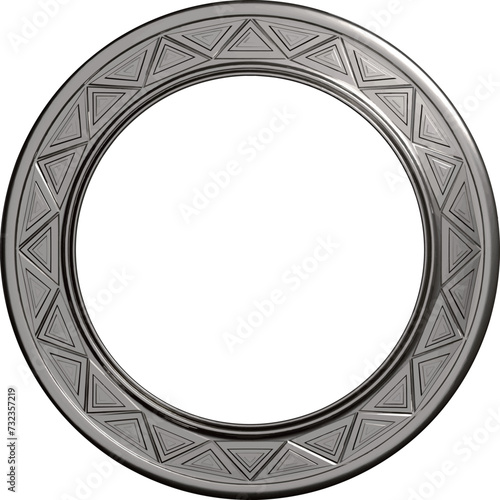 シルバー円形フレーム