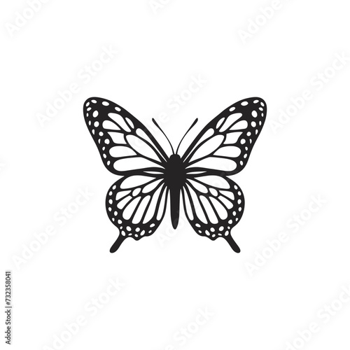 monarch butterfly vector silhouette © Md RAHAT