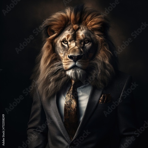 well suited business lion. 