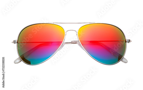 Colorful Reflections Glamour Isolated on Transparent Background PNG.