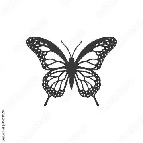 monarch butterfly vector silhouette © Md RAHAT