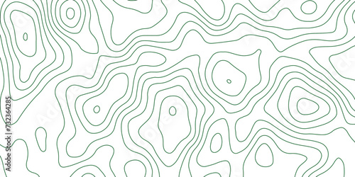 Abstract design with seamless pattern with lines topographic map. geographic mountain relief. retro topographic map. geographic contour map paper texture. terrain path isolated on a green background.
