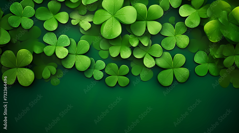 St. Patrick's Day celebration with copy space for text