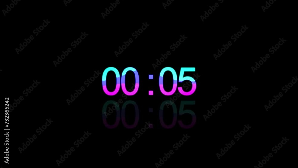 Animation seamless background neon numbers time count from 0 to 10. Video clock ticking timer. Animation seamless background neon numbers time count from 0 to 10. Video clock ticking timer.