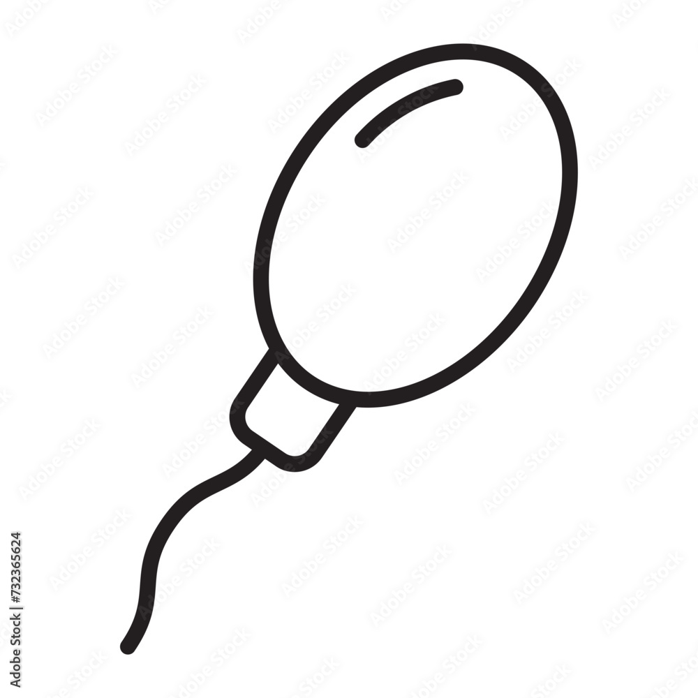 Sperm line icon. Sperm line icon.