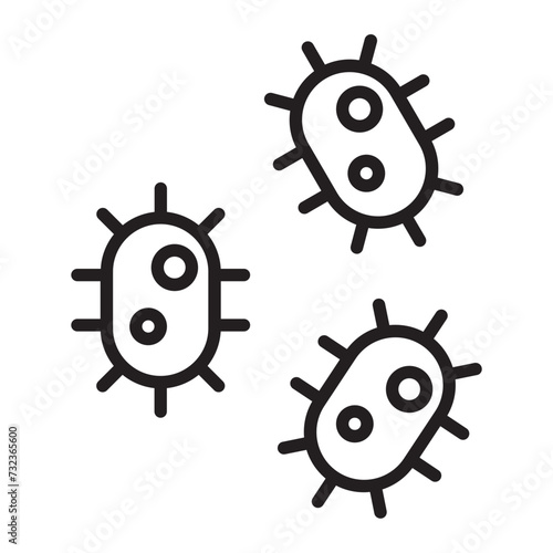 Microorganisms line icon.