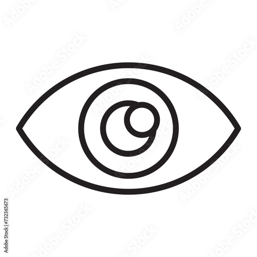 Eyes line icon.