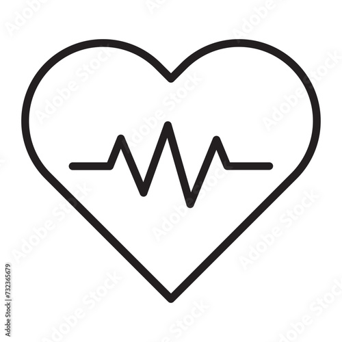 Electrocardiogram line icon.