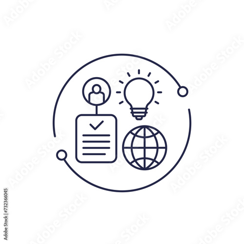 global patent icon in line style