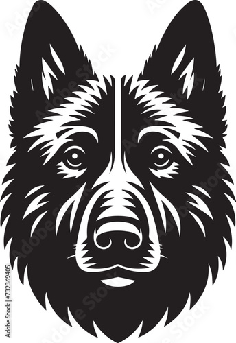Belgian malinois silhouette,