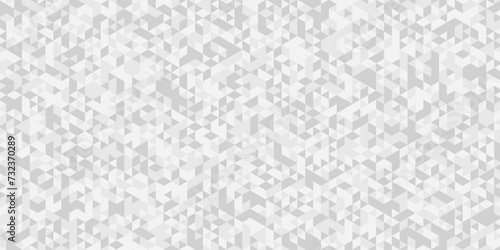 Seamless geometric pattern square shapes low polygon backdrop background. Abstract geometric wall tile and metal cube background triangle wallpaper. Gray and White polygonal background.