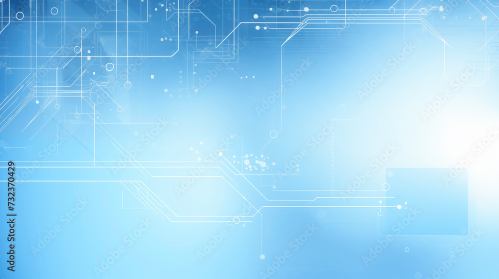 Obraz premium Abstract technology background of glowing blue mesh or interwoven lines on a dark background. Blue lines background.