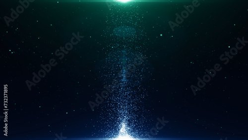 Fototapeta Naklejka Na Ścianę i Meble -  Particles bokeh abstract event game trailer titles cinematic openers digital technology concert background