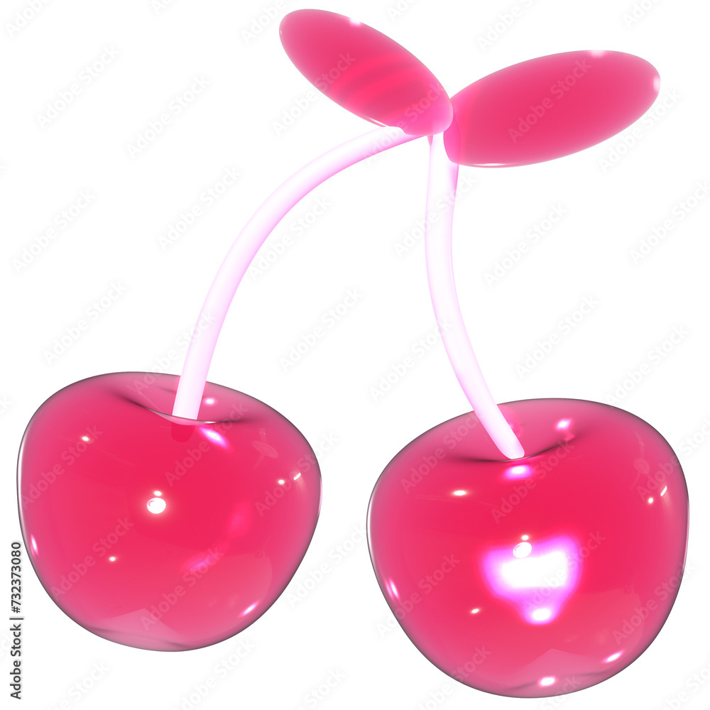 Cherries Y2K 3D Sweet Jelly Illustration