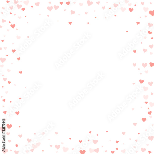 Wallpaper Mural Red hearts scattered on white background. Torontodigital.ca