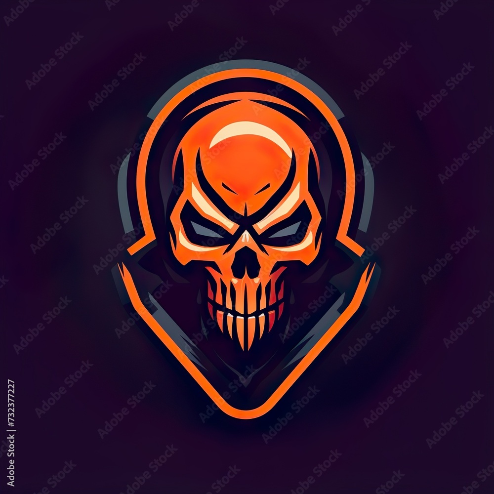 skull logo esport and gaming vector mascot design 