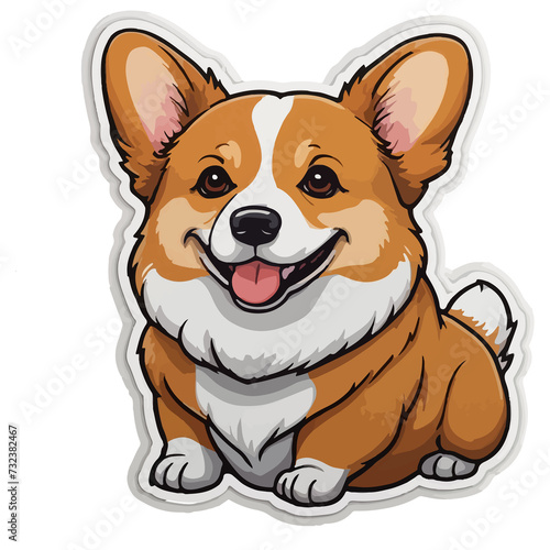 dog  sticker with transparent background 