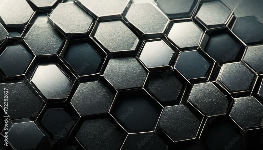 Black and white hexagon background Black and white hexagon background