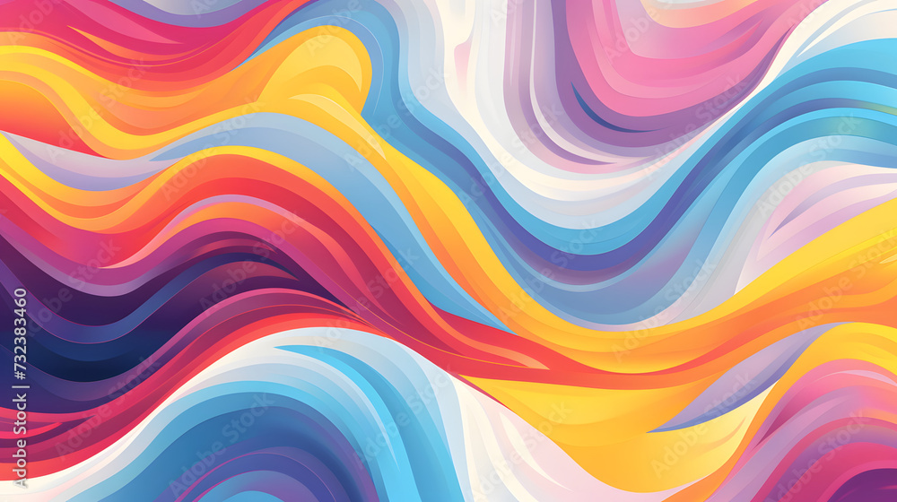 Abstract background with waves, dynamic effect, modern pattern, Vector illustration for design, vibrant colorful