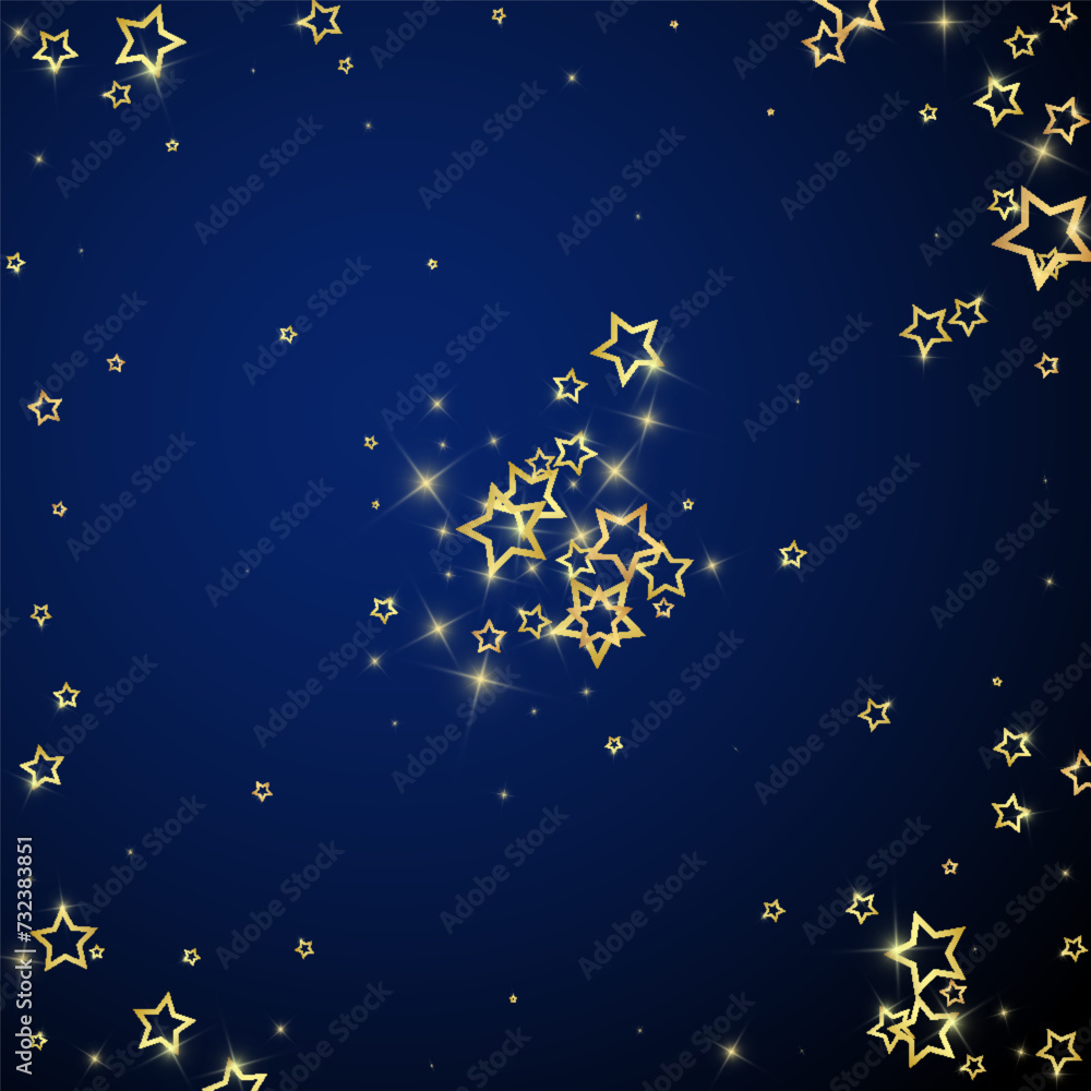Gold sparkling star confetti. Gold sparkling star confetti.