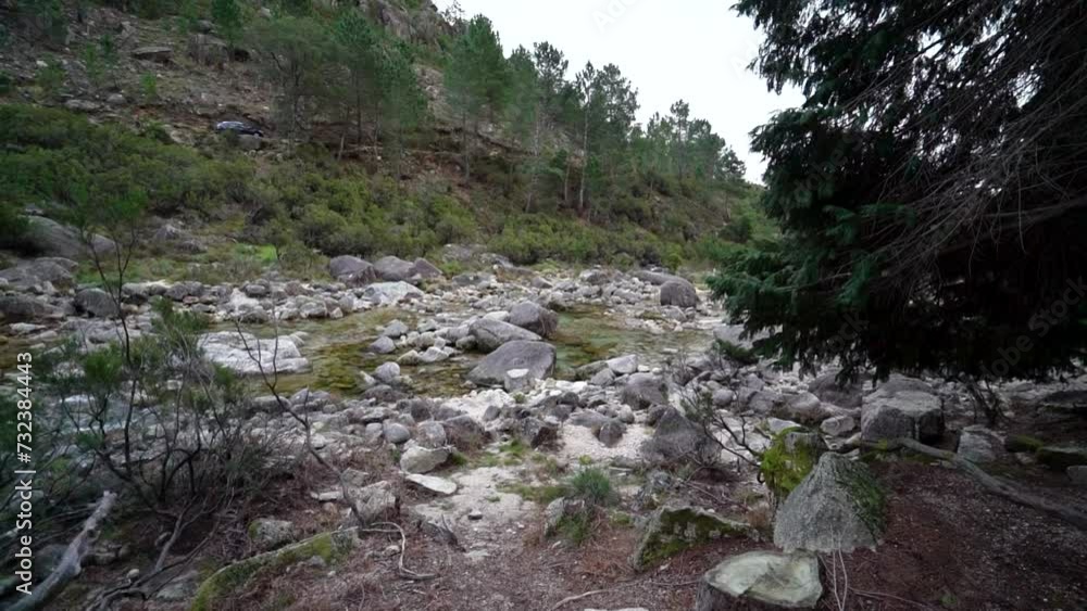 Rocky riverbed in Peneda-Geres National Park in Portugal Rocky riverbed in Peneda-Geres National Park in Portugal