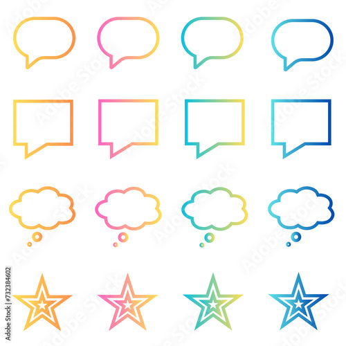 bubbles set, speech bubbles 