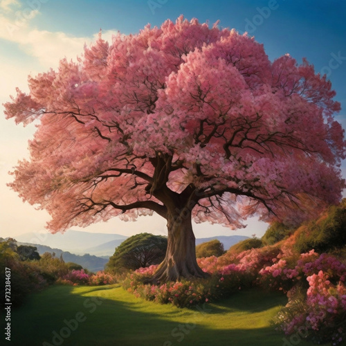 Pink Tree Generated by Ai 