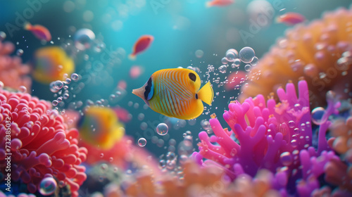 colorful underwater world colorful fishes desktop wallpaper 