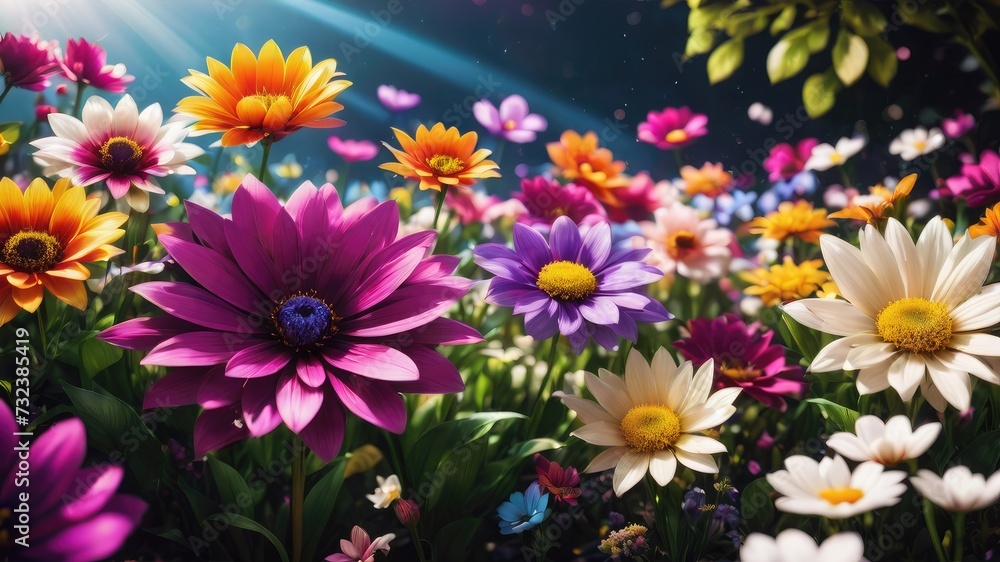 Flowers in the garden, Flowers on a black background, colorful flowers,s and a lens flare, colorful flower background, Flowers in the garden, Flowers on a black background, colorful flowers,s and a lens flare, colorful flower background,