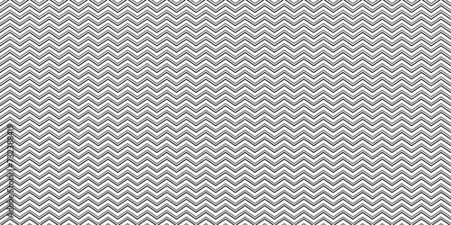 zigzag chevron black and white  pattern horizontal isolated on white background.