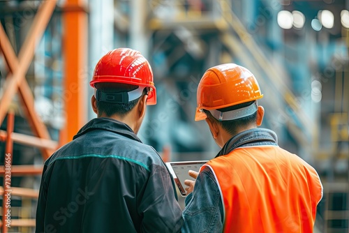 Engineer managing operations at the construction site. © Murda