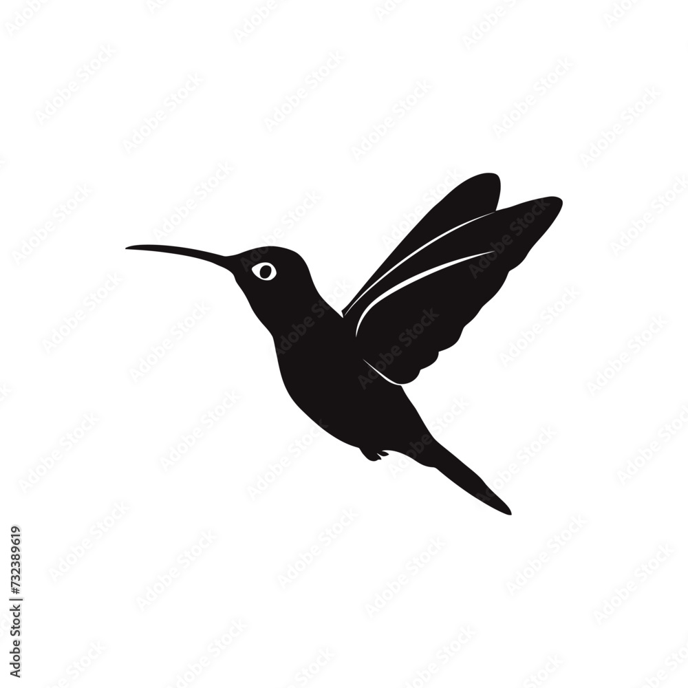 Obraz premium Hummingbird vector silhouette