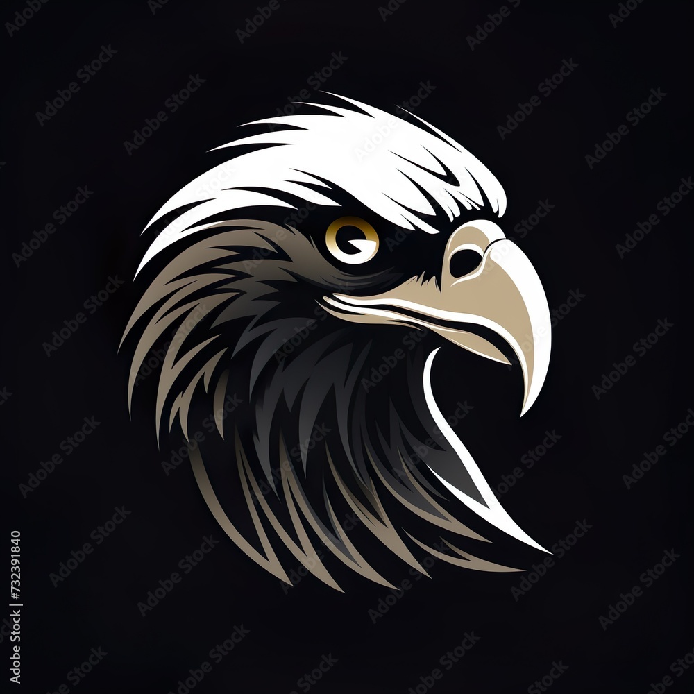 Fototapeta premium eagle logo esport and gaming vector mascot design