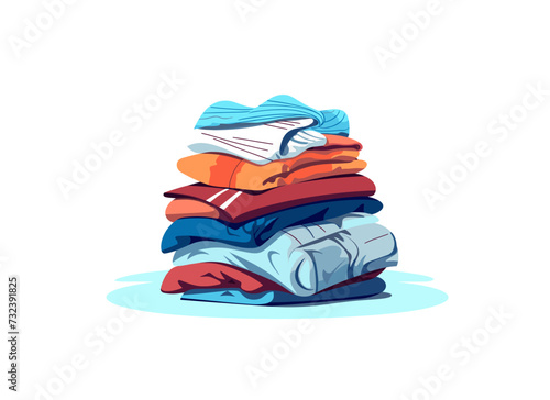 pile of clothes Flat style vector icon