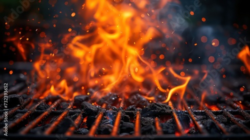 fire in the grill