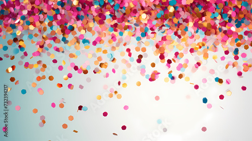 Confetti falling on festive background, confetti background